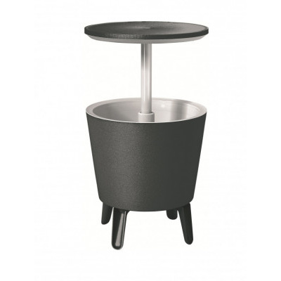 Keter Zahradní Cool Bar Rattan 30L Antracit, 43,7x43,7x44,3cm